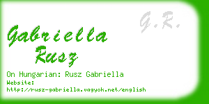 gabriella rusz business card